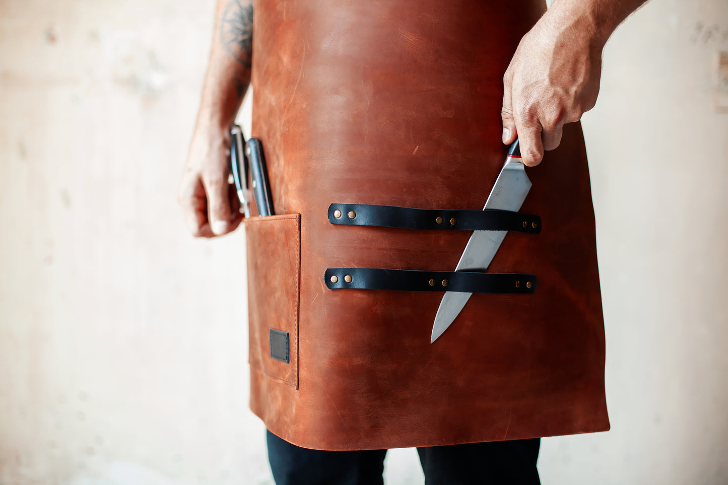 Leather Apron For Barbecue